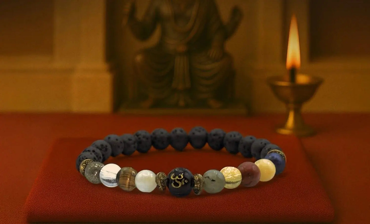 Natural Beads Om Bracelet khdkgx-re