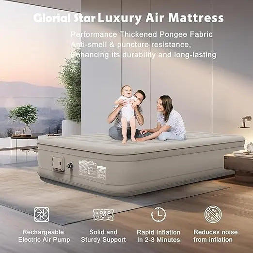 Vishbin inflatable mattress PVC 1 Seater Inflatable Sofa ekartz99