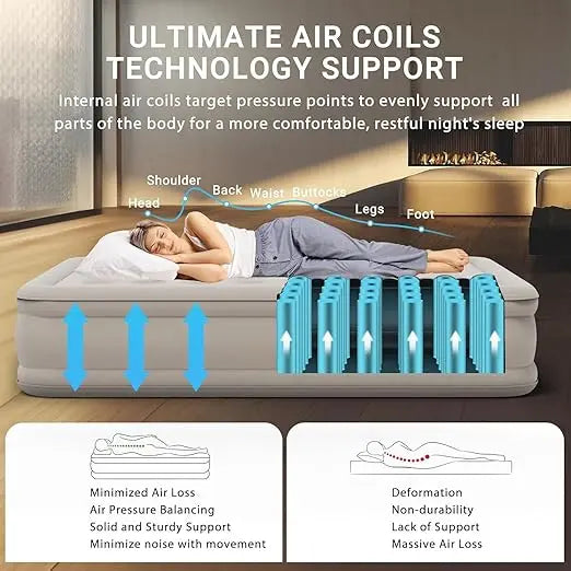 Vishbin inflatable mattress PVC 1 Seater Inflatable Sofa ekartz99