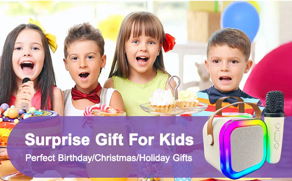 Mini Karaoke Machine for Kids Adults | Portable Bluetooth Karaoke Speaker with Mic for Kids Teens Adults, Ideal Gifts for Girls Boys Birthday Holiday Home Party TrendTekk
