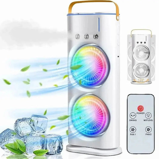 Mini Air Cooler Double Fan Mist Cooler TrendTekk