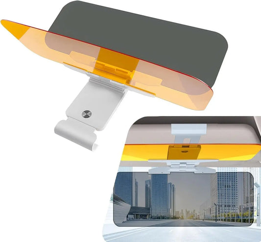 Car Sun Visor Two-Sided Anti-Glare Visor 2 in 1 Automobile Sun Anti-UV Anti-Dazzle High Definition Sunshade Mirror Goggle Shield Car Windshield Sun Visor, Sun Glare Snow Blindness UV Rays TrendTekk