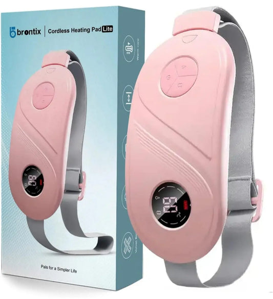 Menstrual Heating Pad Massager | Period Pain Relief Device | Portable Cordless Period Pain Relief | Backpain & Stomach Pain Relief Massager | Period Pain Relief Belt | Menstrual Heating Pad for Girls Cramps TrendTekk