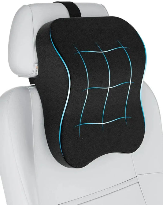 Foam Premium Car Neck Rest Pillow: Comfortable Pillows - Enhance Your Driving Experience With Our Pillow For Seats Perfect Support Long Journeys, Medium, Black TrendTekk