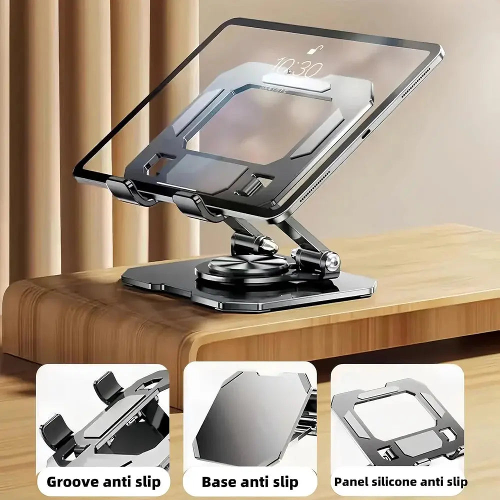 Adjustable Laptop Stand with 360° Rotating Base Tabletop Stand Foldable Portable Stand Holder Compatible for Notebook Ipad, laptop TrendTekk