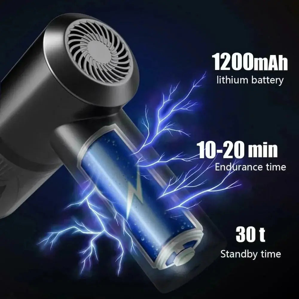 3 in 1 Portable Electric Nail Drill Professional Cleaner Dust Collection /Lighting Car Vacuum 120W High-Power Handheld Wireless Vacuum Cleaner Home Car Dual USB Rechargeable (Black) TrendTekk