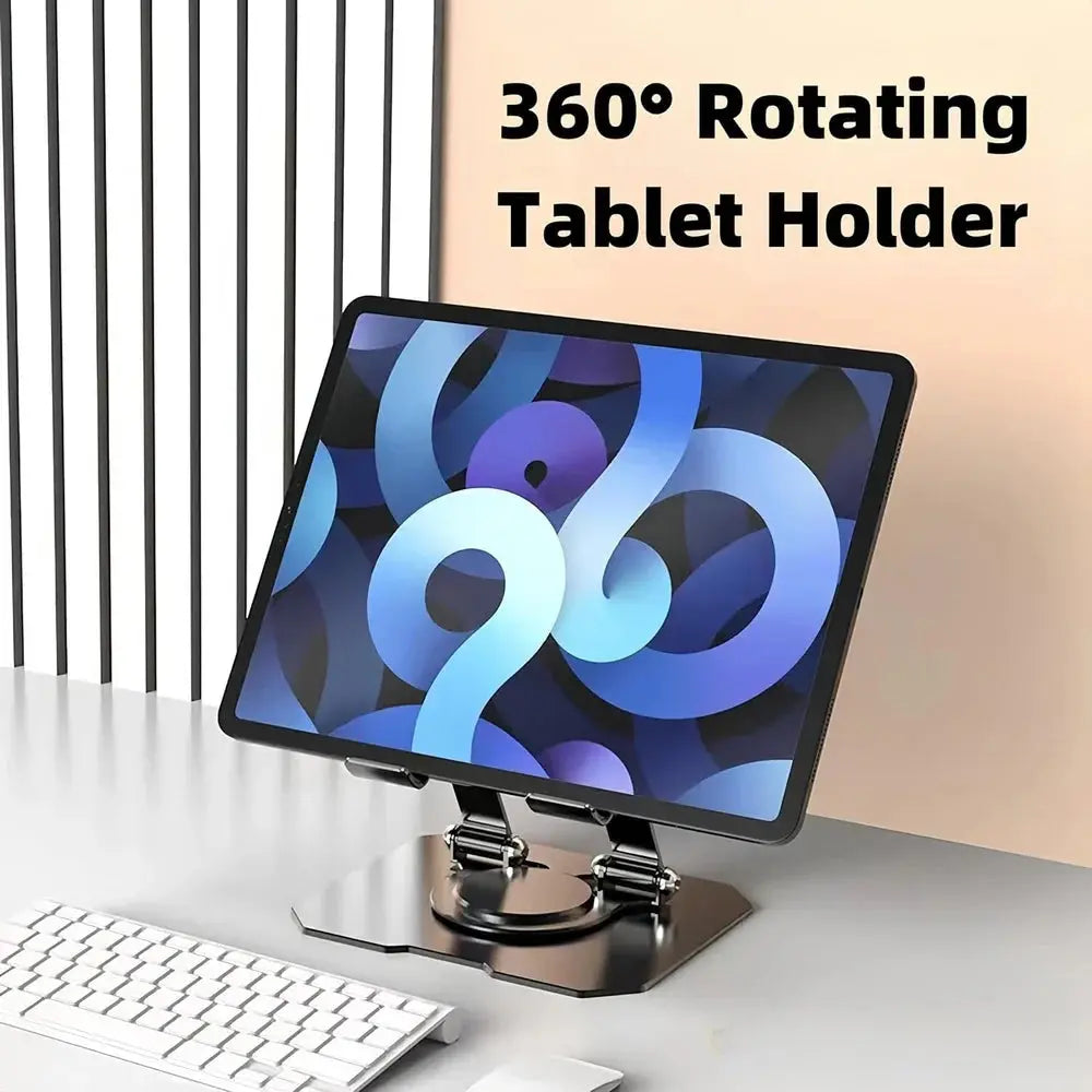 Adjustable Laptop Stand with 360° Rotating Base Tabletop Stand Foldable Portable Stand Holder Compatible for Notebook Ipad, laptop TrendTekk
