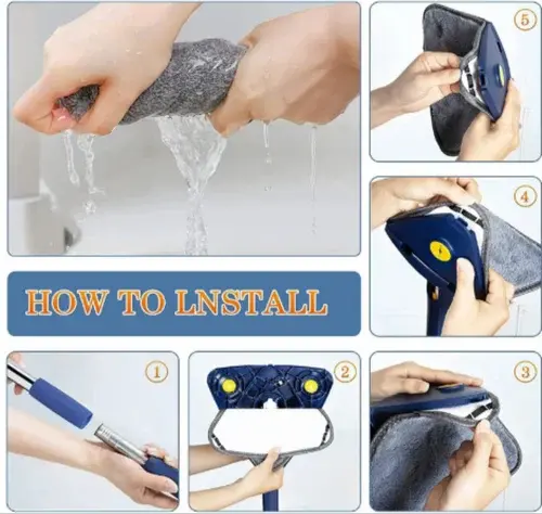 360 TRIANGLE FOLDING MOP  Multi-functional TrendTekk