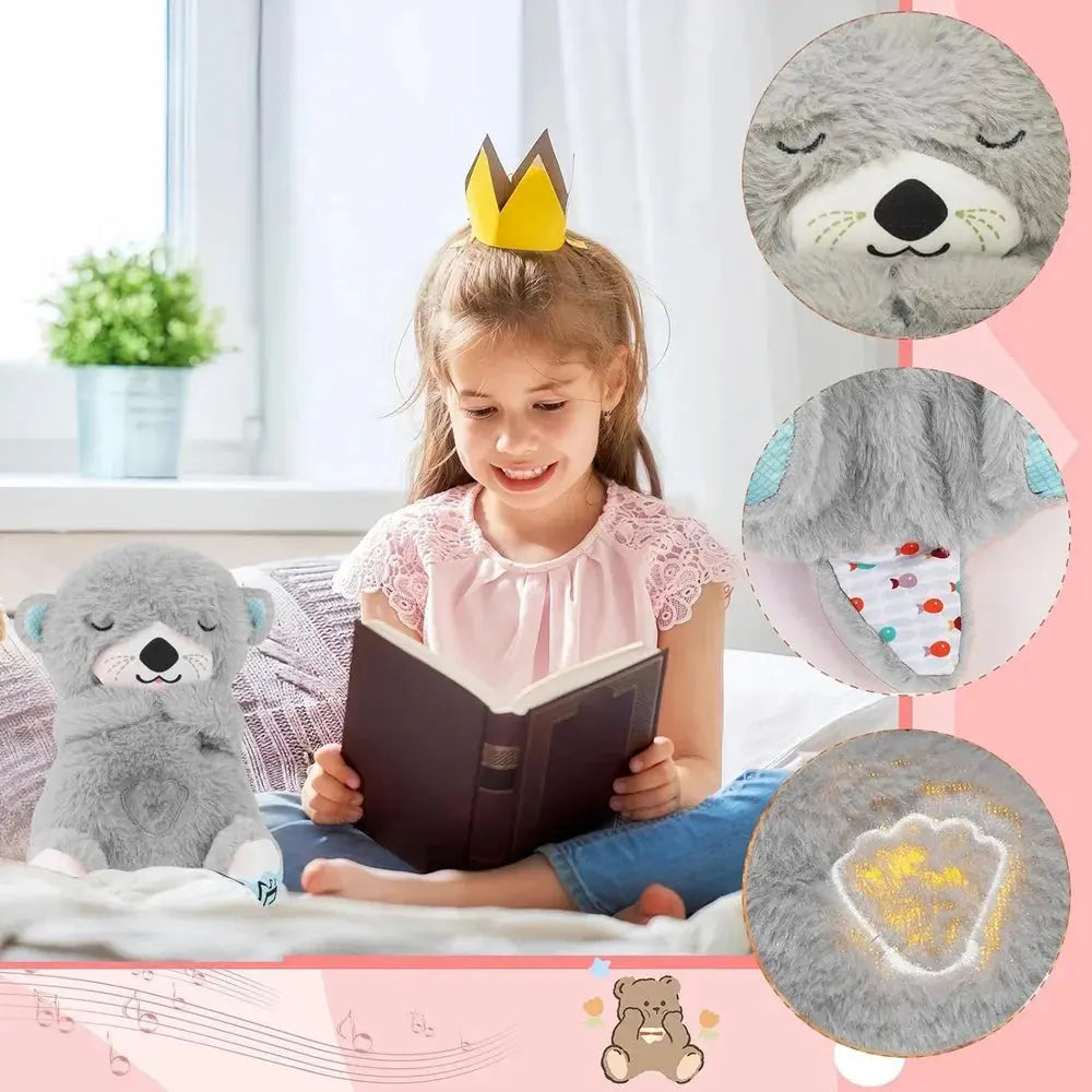Portable Plush Baby Toy with Music, Sounds, Lights and Breathing Motion, Breathing Toy Teddy Bear with Lights | Gift for Kids | Size 30cm TrendTekk