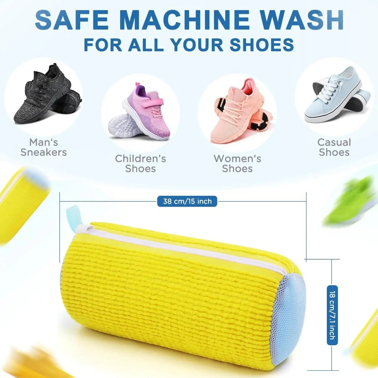 Shoe Laundry Bags for Sneakers, Reusable Shoe Cleaning Bag for All Shoe Sizes(Laundry shoe bag) TrendTekk