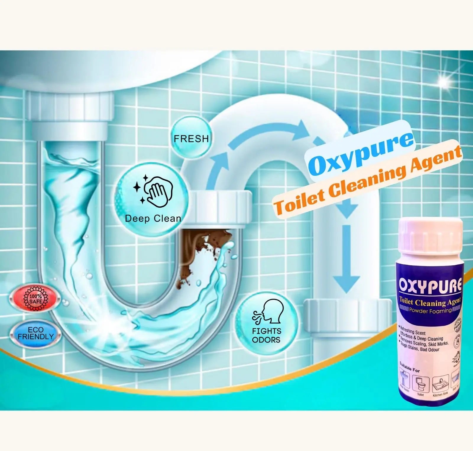 OxyPurOxyPure Toilet Cleaning Agent 100 gm (Pack of 2) khdkgx-re