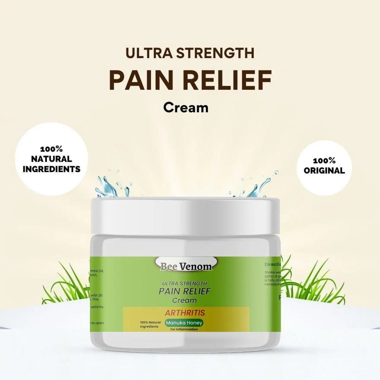 Bee Venom Ultra Strength Pain Relief Cream 100gram (Pack of 3) khdkgx-re