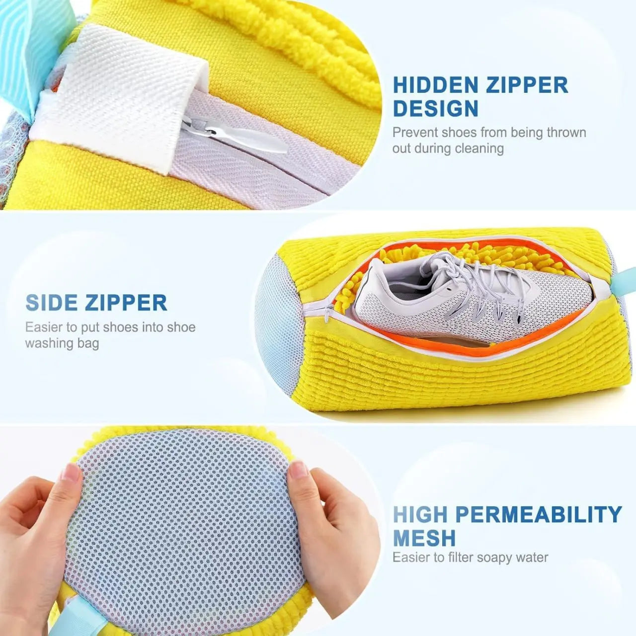 Shoe Laundry Bags for Sneakers, Reusable Shoe Cleaning Bag for All Shoe Sizes(Laundry shoe bag) TrendTekk
