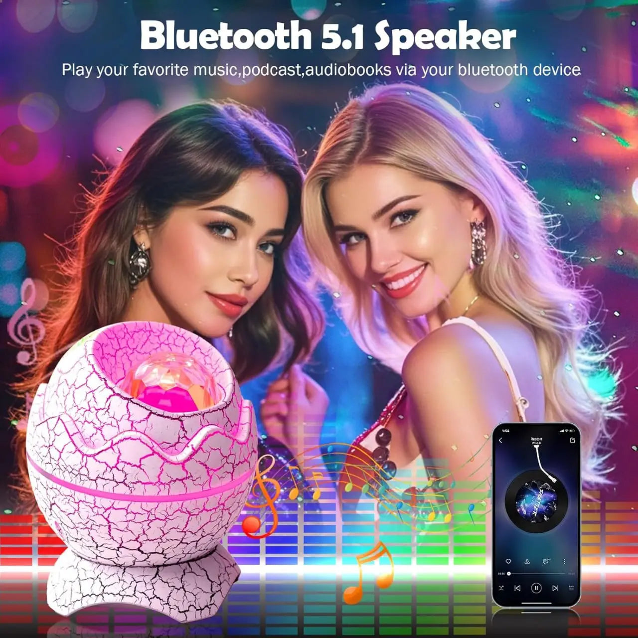 Galaxy Projector Light for Bedroom Star Projector Dinosaur Egg Night Lights for Kids Room with White Noise Bluetooth Speaker Timer and Remote Room Decor Gifts for Girls Boys Birthday. TrendTekk