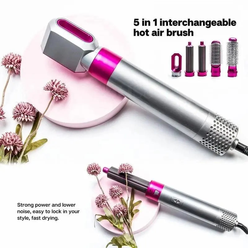 5 IN 1 Hair Styler Dryer Comb and Styling Tool for Curly Hair, Straightening, Curling, Drying, Combing TrendTekk