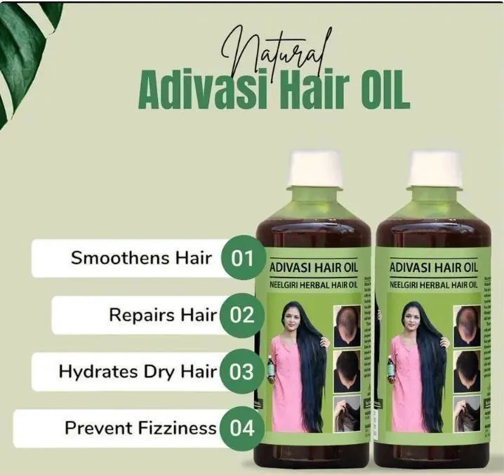 Adivasi Neelgiri Herbal Hair Oil 125ML (Pack of 2) - ekartz99