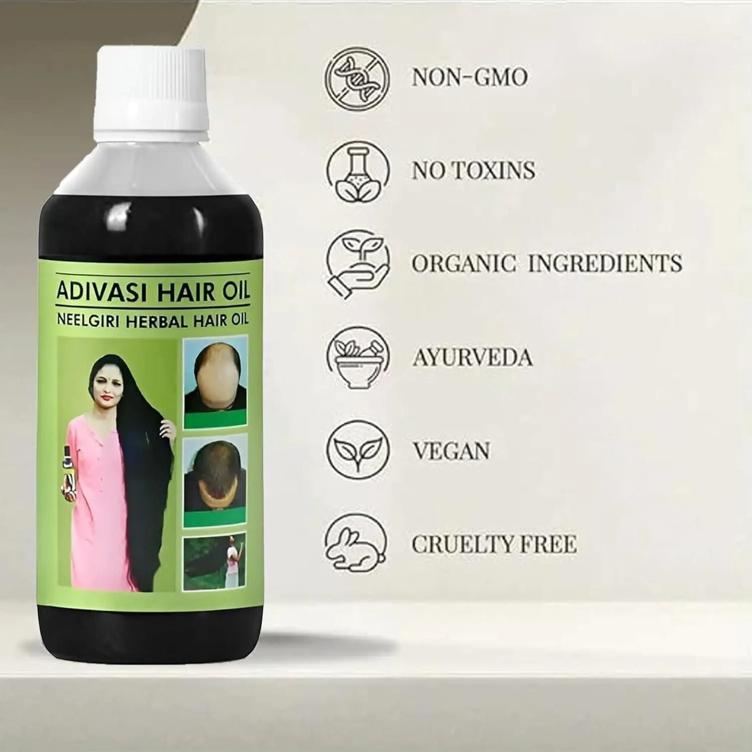 Adivasi Neelgiri Herbal Hair Oil 125ML (Pack of 2) - ekartz99