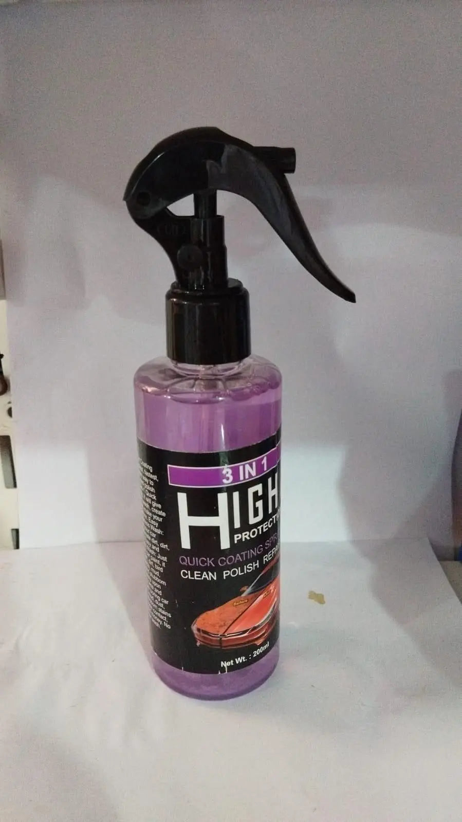3 in 1 High Protection Quick Car Ceramic Coating Spray - Car Wax Polish Spray 200 ML (Pack of 3) khdkgx-re