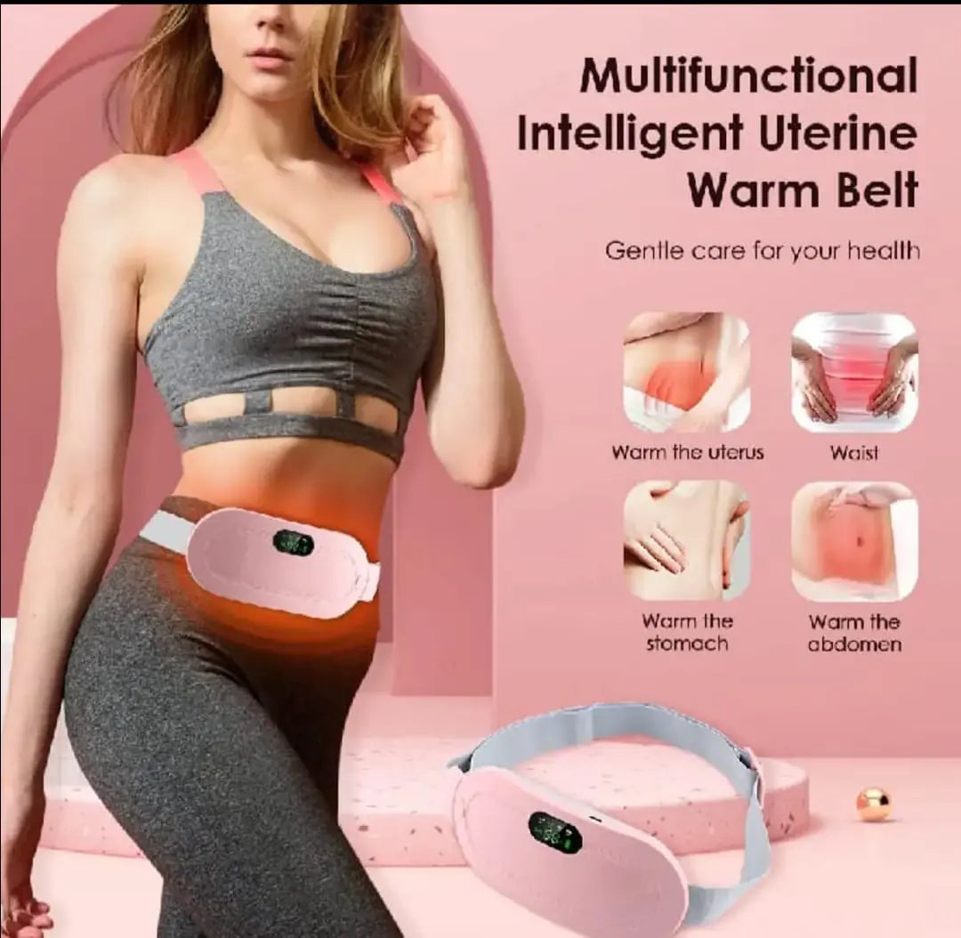 Menstrual Heating Pad Massager | Period Pain Relief Device | Portable Cordless Period Pain Relief | Backpain & Stomach Pain Relief Massager | Period Pain Relief Belt | Menstrual Heating Pad for Girls Cramps TrendTekk