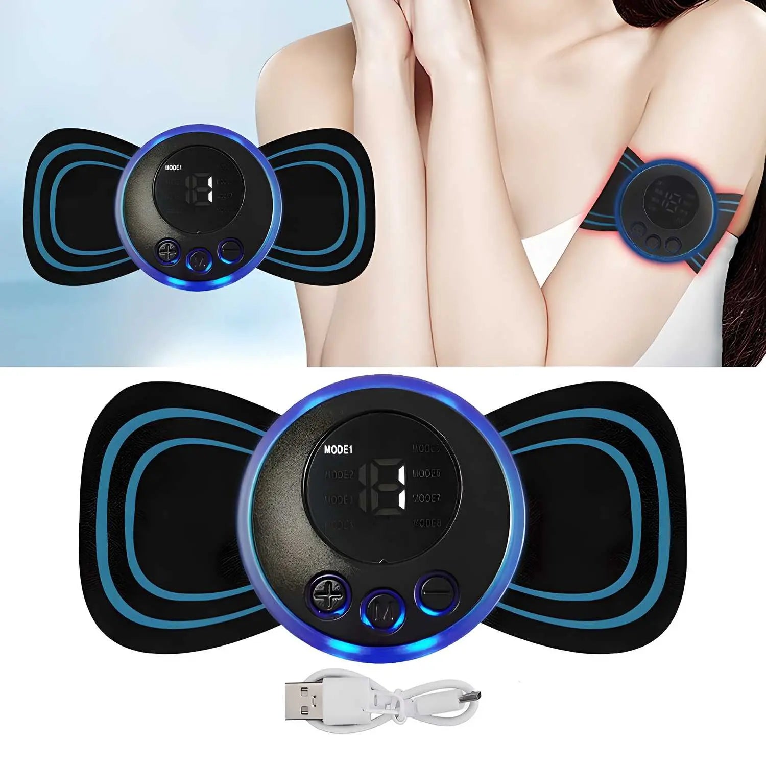 Mini Massager with 8 Modes and 19 Strength Levels,Rechargeable Electric Massager for Shoulder,Arms,Legs,Back Pain for Men and Women khdkgx-re