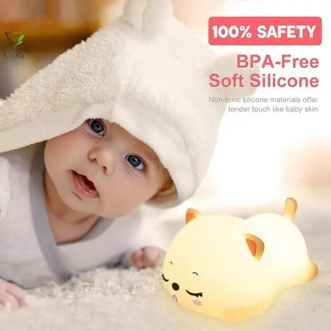 Cute Cat Animal Silicone Baby Night Light khdkgx-re