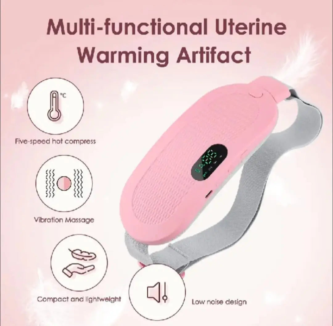 Menstrual Heating Pad Massager | Period Pain Relief Device | Portable Cordless Period Pain Relief | Backpain & Stomach Pain Relief Massager | Period Pain Relief Belt | Menstrual Heating Pad for Girls Cramps TrendTekk