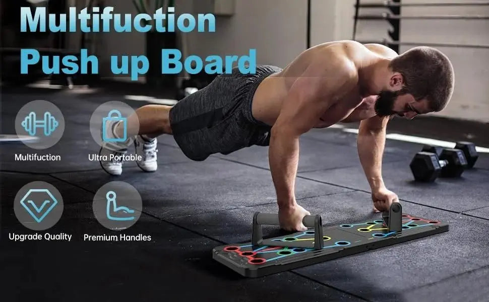 Fit beast Push Up Bars Fitness Equipment 9 In 1 Pushup Board TrendTekk