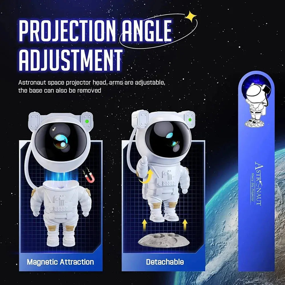 Astronaut Galaxy Projector with Remote Control - 360° Adjustable Timer Kids Astronaut Nebula Night Light, for Gifts, Baby Adults Bedroom, Gaming Room, Home and Party (Corded Electric) TrendTekk