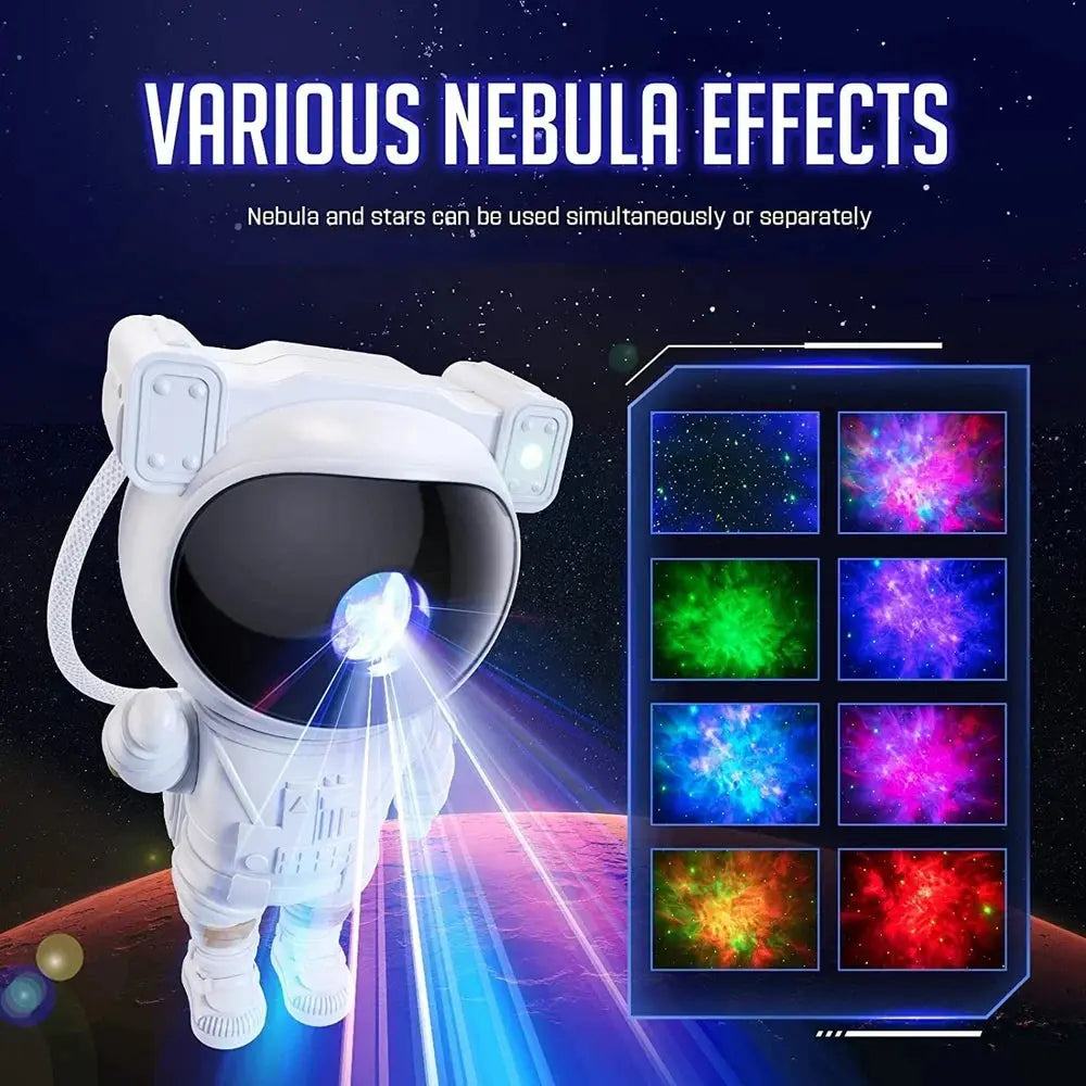 Astronaut Galaxy Projector with Remote Control - 360° Adjustable Timer Kids Astronaut Nebula Night Light, for Gifts, Baby Adults Bedroom, Gaming Room, Home and Party (Corded Electric) TrendTekk