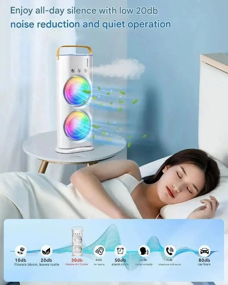 Mini Air Cooler Double Fan Mist Cooler TrendTekk