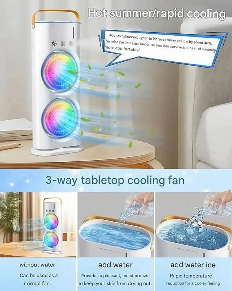Mini Air Cooler Double Fan Mist Cooler TrendTekk