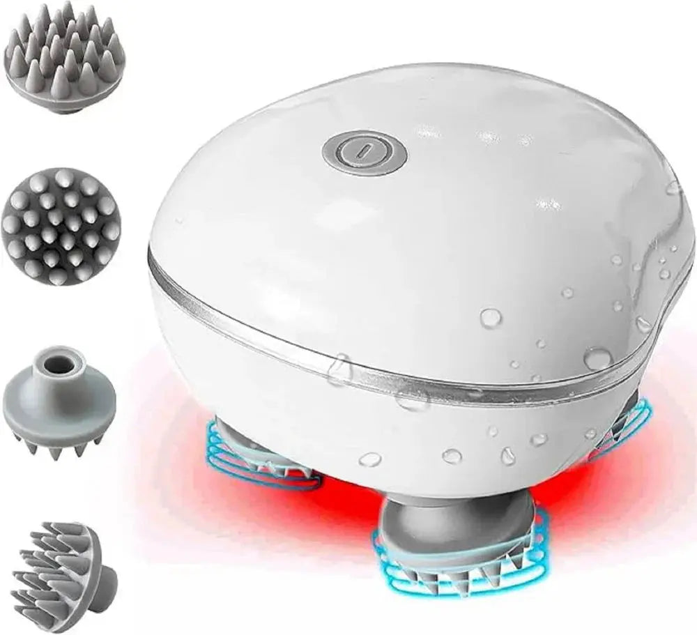 Electric Head,Scalp Massager | Advance Red Light Therapy for Boost Hair Growth, Hair Fall Control, Scalp Therapy | 3 Speed Mode Handheld,Portable,Scalp Scratcher Body Massage for Hair Growth,Deep Clean & Stress Relaxation TrendTekk