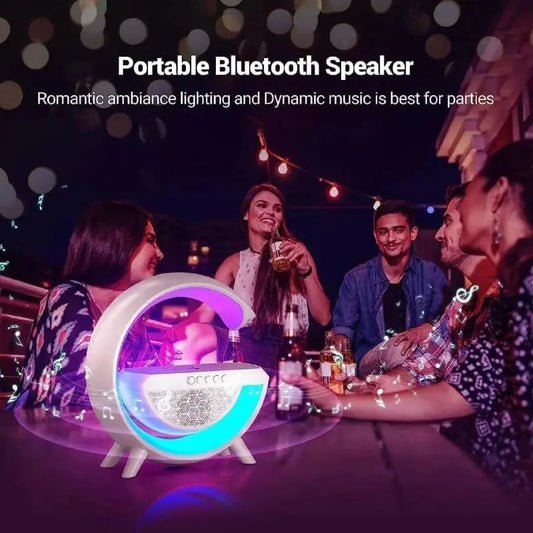 Wireless G Speaker with Wireless Charging, Desk Lamp Bedside Night Light, Smart Light, Sound Machine, and Bedroom Home Decor TrendTekk