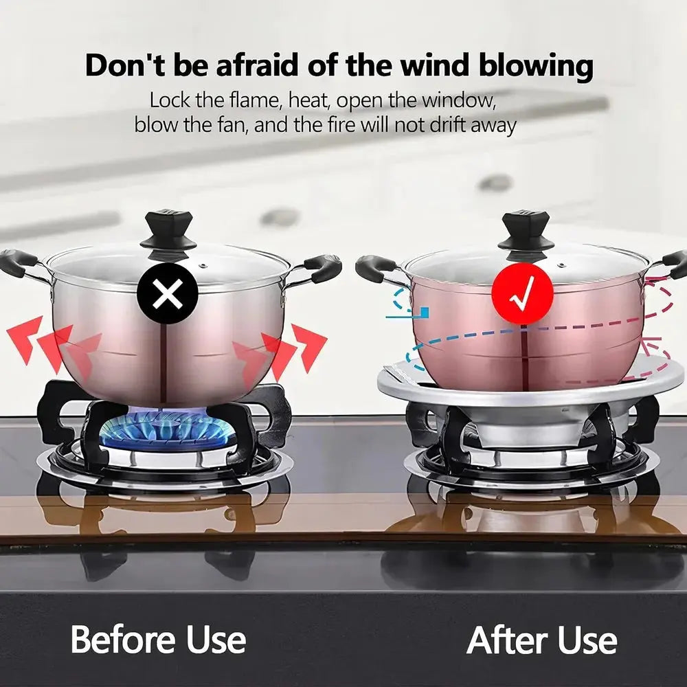 Gas Saver Burner Stand Gas Chula Burner Gas Saver Stand Jali Ring TrendTek Fire & Windproof Energy Saving, Gas Chula Support Stand 4 Legs Supported for Indian Gas TrendTekk