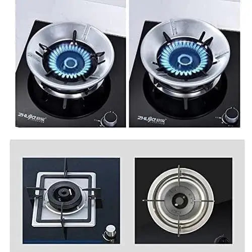 Gas Saver Burner Stand Gas Chula Burner Gas Saver Stand Jali Ring TrendTek Fire & Windproof Energy Saving, Gas Chula Support Stand 4 Legs Supported for Indian Gas TrendTekk