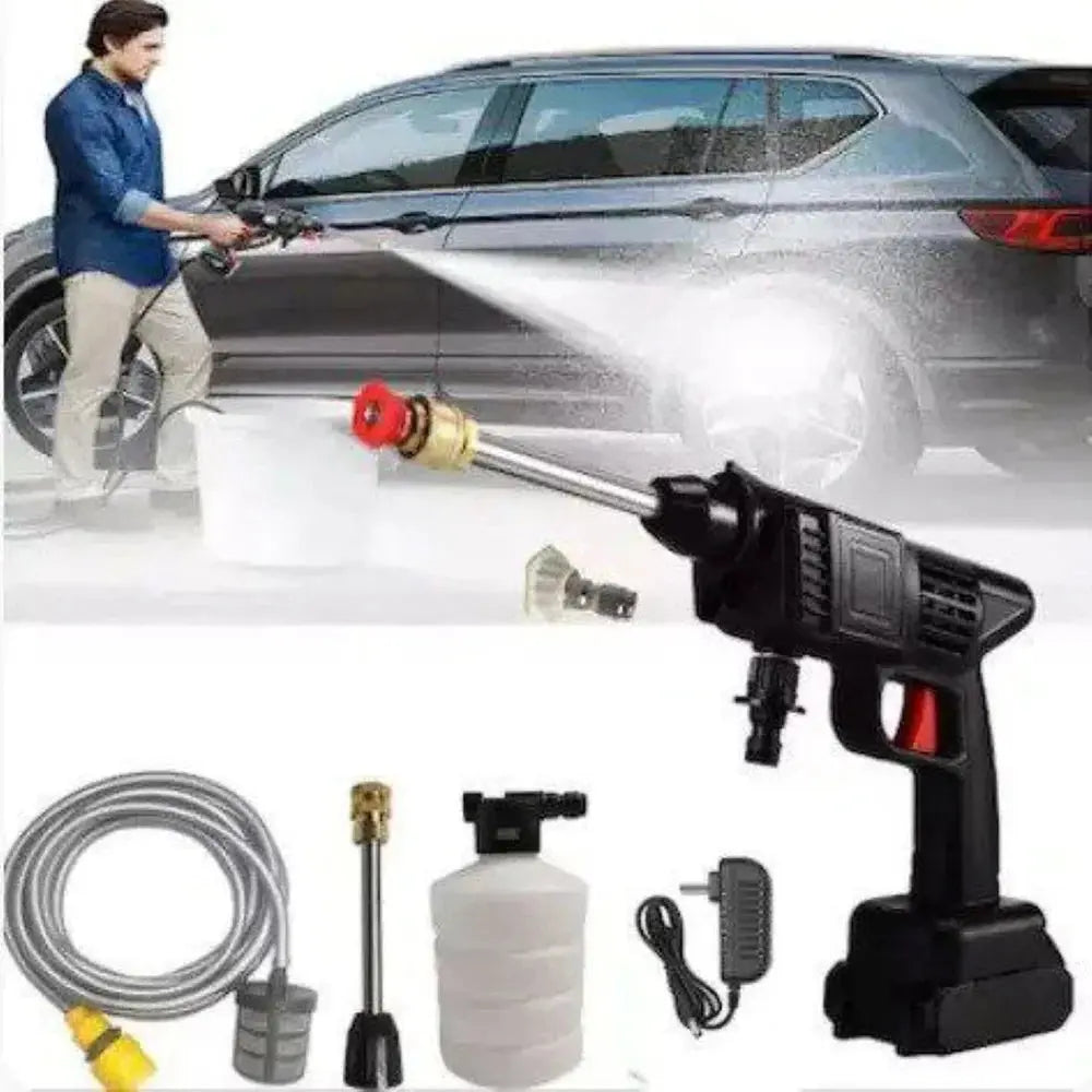 Cordless Portable Wireless Pressure Washer Gun 48V 12000mah High Pressure Water Gun for Car Wash Bike Washing Cleaning| Adjustable Nozzle and 5M Hose Pipe TrendTekk