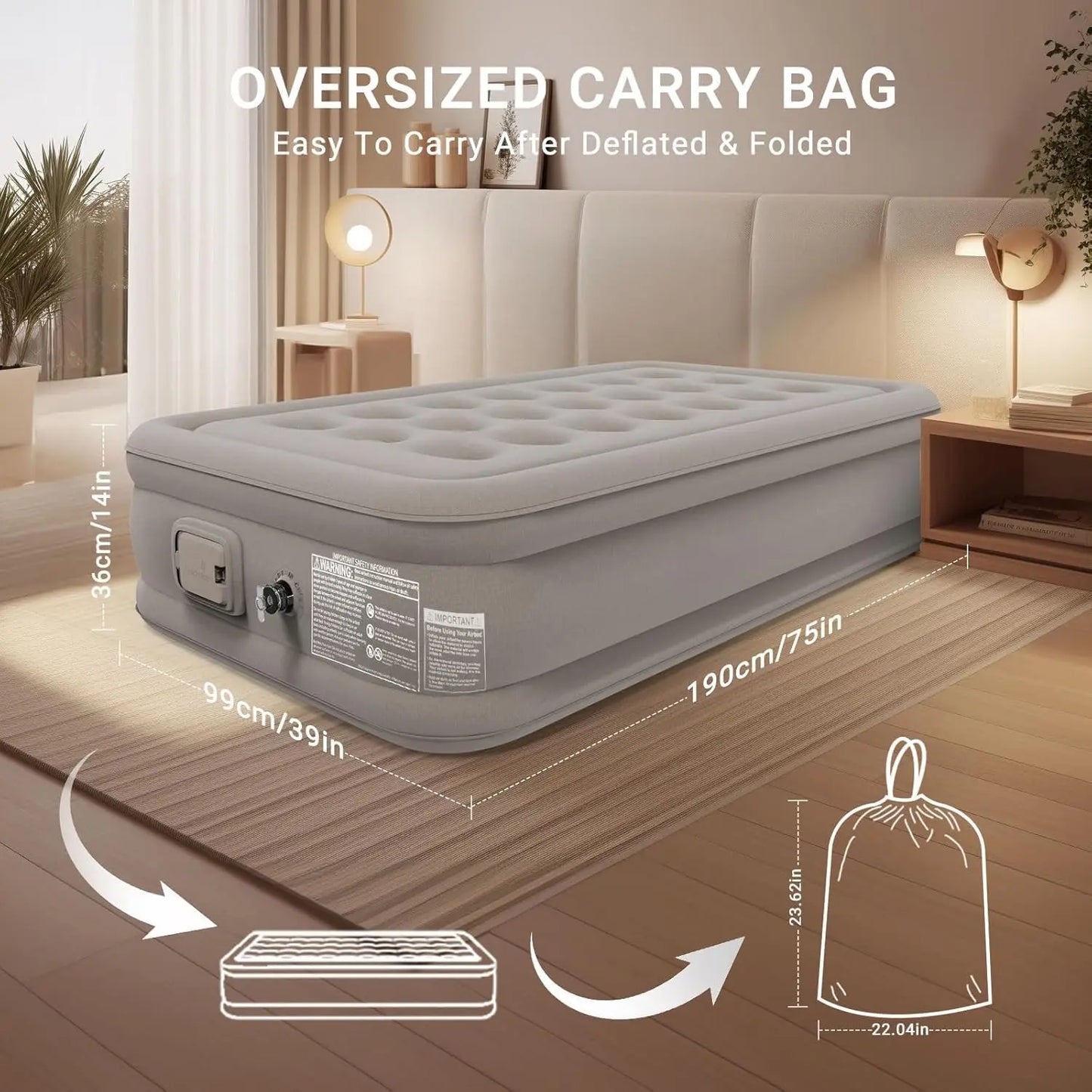 Vishbin inflatable mattress PVC 1 Seater Inflatable Sofa ekartz99