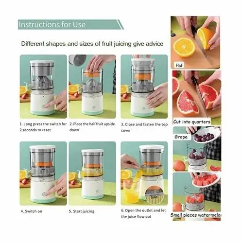 Electric Citrus Juicer, Rechargeable Juicer Machine with USB Cable TrendTekk