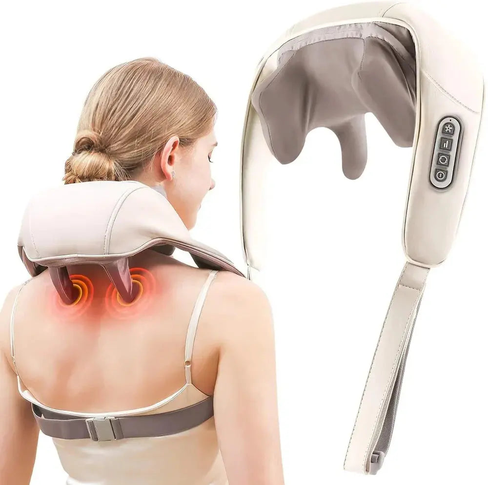 Neck and Back Massager, Neck Massager with Heating, Body Massager for Body Aches and Pains Relief, Electric Wearable 5D Cervical Neck Massage Machine for Deep Tissue Neck, Back, Shoulders, Waist and Legs TrendTekk