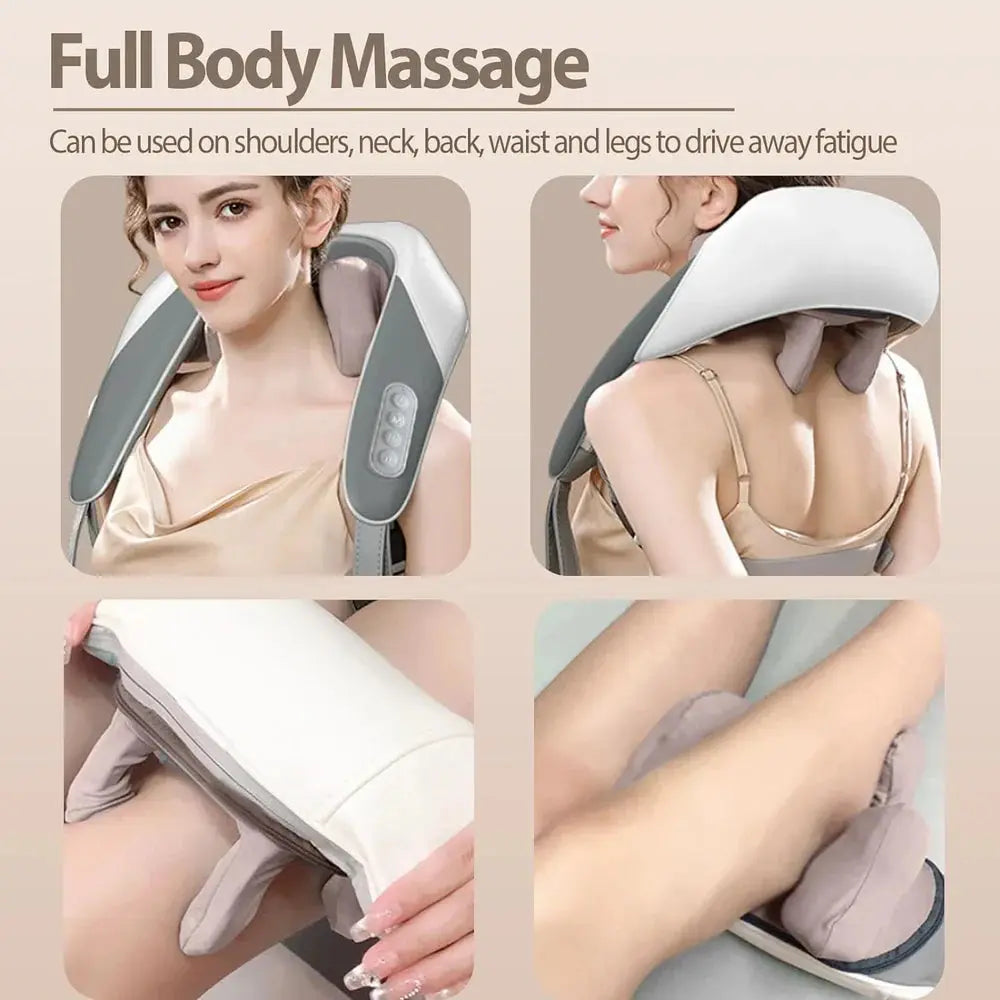 Neck and Back Massager, Neck Massager with Heating, Body Massager for Body Aches and Pains Relief, Electric Wearable 5D Cervical Neck Massage Machine for Deep Tissue Neck, Back, Shoulders, Waist and Legs TrendTekk