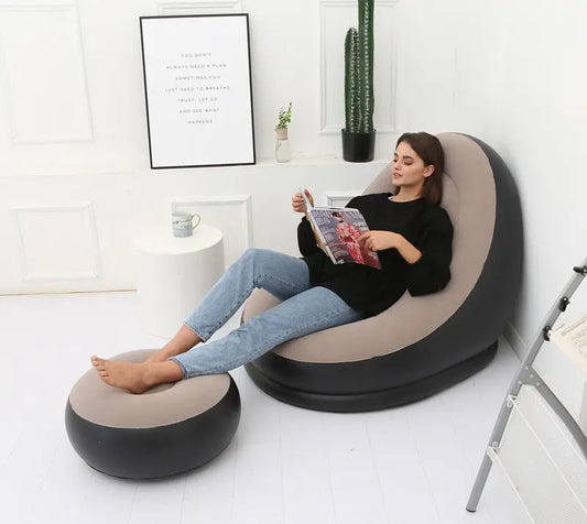 INFLATBLE AIR SOFA WITH FOOTREST + AIR PUMP ekartz99