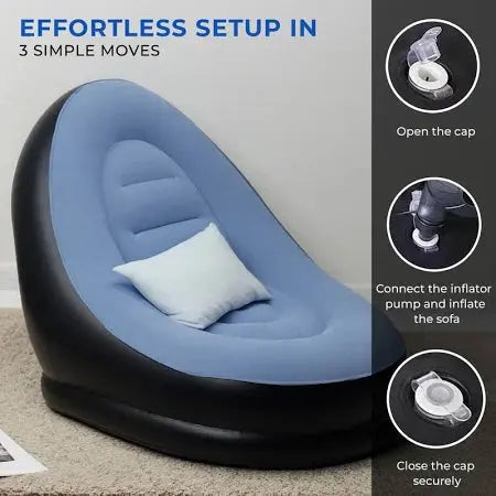 INFLATBLE AIR SOFA WITH FOOTREST + AIR PUMP ekartz99
