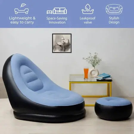 INFLATBLE AIR SOFA WITH FOOTREST + AIR PUMP ekartz99