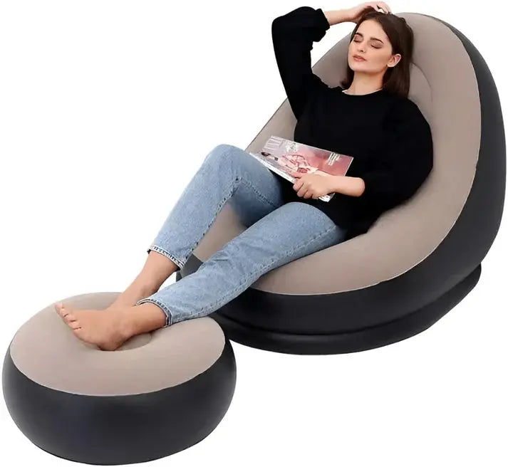 INFLATBLE AIR SOFA WITH FOOTREST + AIR PUMP ekartz99