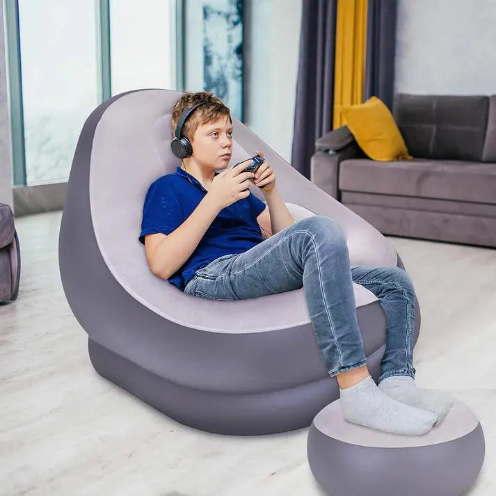 INFLATBLE AIR SOFA WITH FOOTREST + AIR PUMP ekartz99