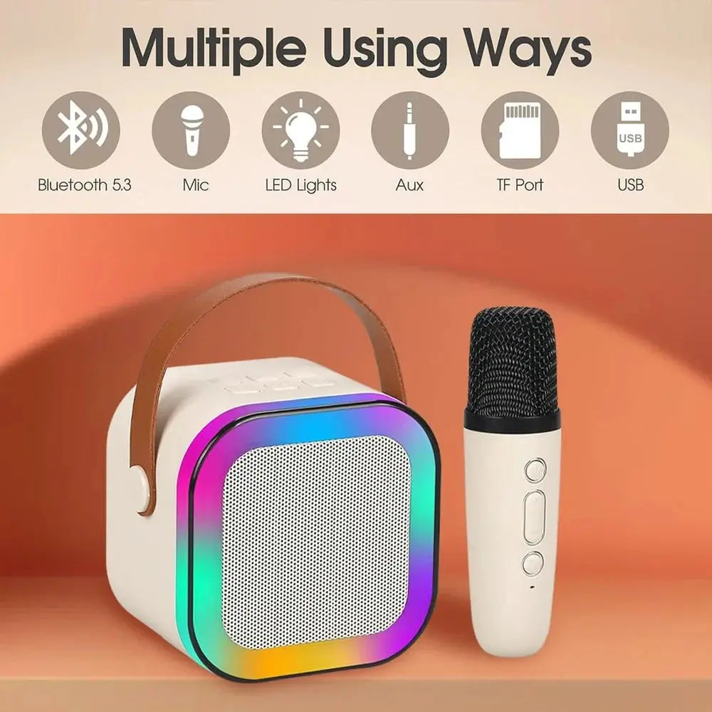 Mini Karaoke Machine for Kids Adults | Portable Bluetooth Karaoke Speaker with Mic for Kids Teens Adults, Ideal Gifts for Girls Boys Birthday Holiday Home Party TrendTekk