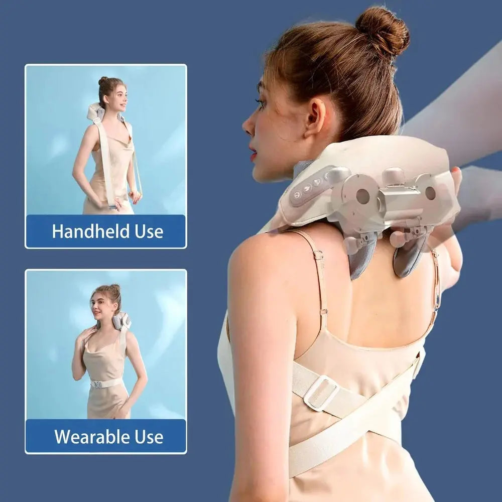 Neck and Back Massager, Neck Massager with Heating, Body Massager for Body Aches and Pains Relief, Electric Wearable 5D Cervical Neck Massage Machine for Deep Tissue Neck, Back, Shoulders, Waist and Legs TrendTekk