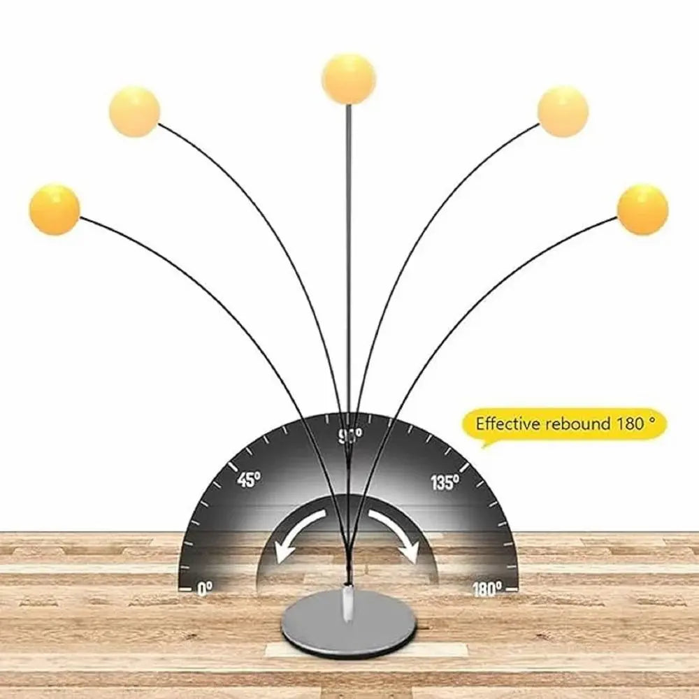 Toy Imagine Deluxe Ping Pong Training Set Improve Your Table Tennis Skills at Home with Two Professional Grade peddles, 4 Ball, 1 Flexible Rod & Ping Pong Training Metal Base TrendTekk