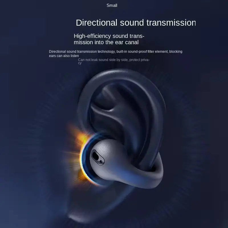 Airdopes Loop OWS Earbuds w/Clip-On Fit, Air Conduction Tech, 5.3 chip, panoramic surround stereo sound, touch control, 300HRS stand by duration, 4Mics ENx, 12mm Drivers, 40ms Latency, ASAP Charge, OWS Ear Buds Earphones (Cool Black) TrendTekk